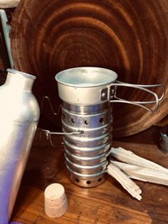 Very rare Swiss military cup and fire stove for solo camping and hikes. Water bottle