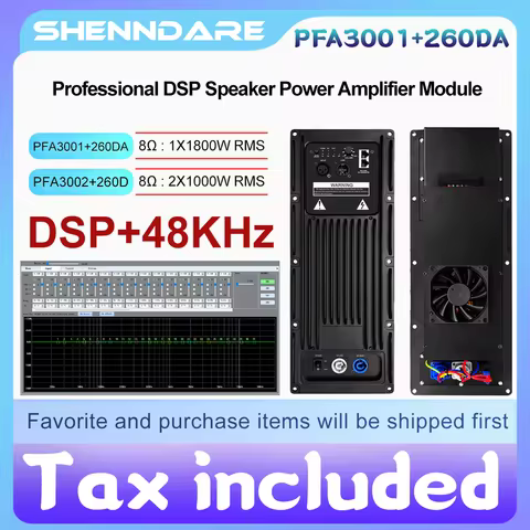ShennDare PFA3001+260D 1x3000W 4OHM Active Speaker Power Amplifier Module 1x1800W 8OHM DJ Subwoofer 