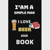 i am a simple man i love beer and book: perfect git for beer and book lover