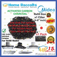 Refill Charcoal For Midea Cooker Hood MIDEA Activated Carbon Charcoal Filter Refill For 1pc Filter (4-8 inch)