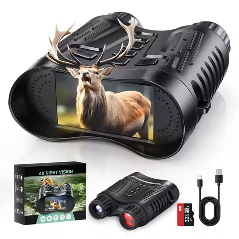 Night Vision Binoculars Goggles 8X Digital Zoom 1000ft HD 1080P with IR Illuminator & Video Recordin