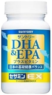SUNTORY DHA & EPA + Sesamin EX, Omega-3 Fish Oil Supplement (120 Softgels) - Support Cardiovascular