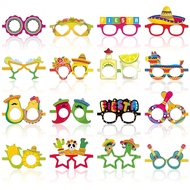Mexican Fiesta Party Decorations Paper Eyeglasses Taco Cactus Pinata Cinco De Mayo Costume Photo Boo