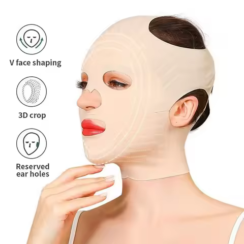 3D Reusable Face lifting Mask Anti Slimming Bandage V Shaper Full Face Lift Slim Sleeping face Mask 