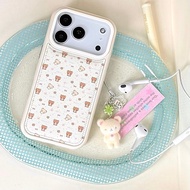 FOR IPHONE 17 16 15 14 13 PROMAX Cartoon Easily Bear Soft Silicone Shell Caing Protective Cover Case
