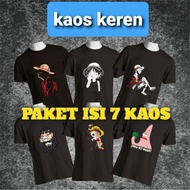 PAKET USAHA KAOS 100 RIBU DAPAT 7 PCS || BAJU PRIA || BAJU WANITA