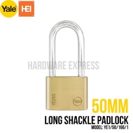 YALE Brass Padlock Long Shackle 50mm YE1/50/166/1