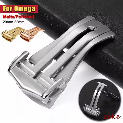 18mm 20mm Stainless Steel Folding Watch Buckle for Omega Polished / Matte Deployment Clasps for Omeg