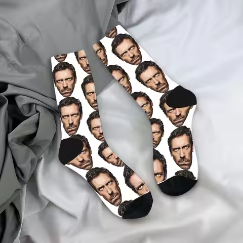 Dr. Gregory House Laurie Socks Graphic Stockings Anti Skid Men Socks Quality Winter Casual Cycling S