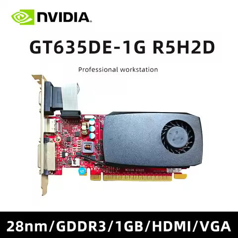 1GB GDDR3 R5H2D GT635 Graphics Card DVI VGA HDMI PCI-E X16 Office Computer Half High Card Video Card