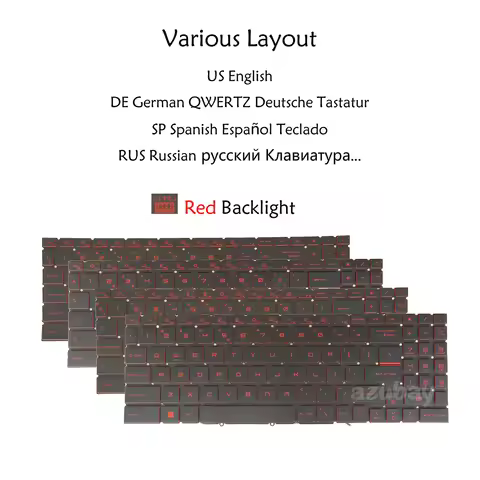 US Russian Spanish German QWERTZ Keyboard For MSI Katana GF66 GF76 11SC 11UC 11UG 11UEK 12UE 12UG 12