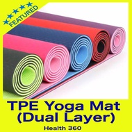 Premium TPE Dual Layer Yoga Mat 6mm