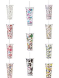 Sanrio House 飲品杯 便攜杯 保溫杯  塑膠 冷飲杯 Hello Kitty Melody XO Little Twin Stars Marron Cream CK鼠 AP鴨 小麥粉 Pa