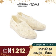 TOMS รองเท้าลำลองผู้หญิง สลิปออน รุ่น Alpargata Plus Natural Moroccan Crochet (CE) รองเท้าลิขสิทธิ์แ