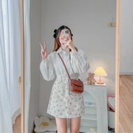 RIKA 🌙น้องVenita เสื้อเชิ้ตคอบัวแขนพอง🌥️(ได้เฉพาะเสื้อ)(A09)