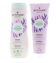 ATTITUDE Super Leaves Moisture Rich Shampoo & Conditioner Bundle With Quinoa, Vitamin B5, Jojoba, In