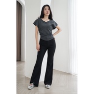 [MOEL] Flare Pants | Flared Trousers | Women's pants | Highwaist Trousers | Black pants