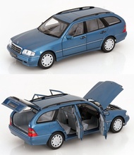 Diecast Mercedes Benz C klasse W202 Estate 1997 Turquoise Metallic 1:18 Norev