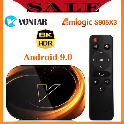 Vontar X3 Amlogic S905X3 Smart TV Box Android 9.0 Max 4GB RAM 128GB ROM 1000M Set TOP BOX 8K Dual Wi