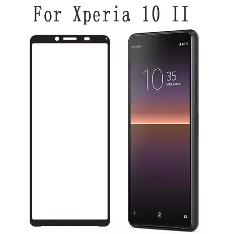 Full Cover Glue Tempered Glass For Sony Xperia 10VI 10V 10IV 10 10ii 10iii PLus 10Plus 10 V ii iii I