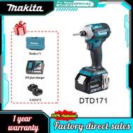 【Original facturer/Warranty 1 years】Makita Screwdriver DTD171 Electromechanical Drill Household Lithium Battery Mini Pistol Drill Multifunctional Electric Screwdriver 18V household power tools