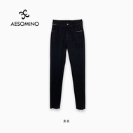 Spring Autumn Pencil Pants Black Y062C9797