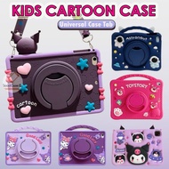 (UNIVERSAL CASE TAB 11" ) BONUS STRAP Honor Pad X8a X8 a 11 11" Inch In Kids Case Kuromi Peek a Boo