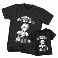 My Hero Academia Bakugo T-shirt Cotton Father and Son Couple T-shirt