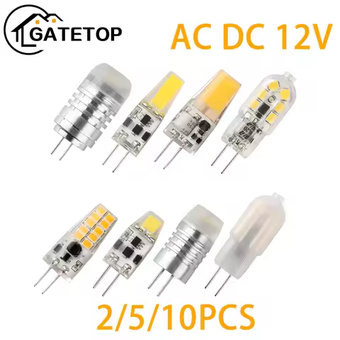 2/5/10PCS LED G4 Lamp AC/DC 12V Low power 1.2W 1.4W 2W 3W efficiency strobe free for crystal chandel