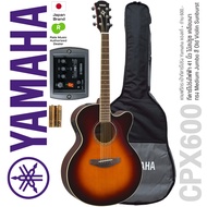 * Authorized Dealer * Yamaha® CPX600 กีตาร์โปร่งไฟฟ้า 41 นิ้ว ไม้สปรูซ ทรง Medium Jumbo มีเครื่องตั้
