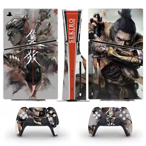 Sekiro PS5 Slim Disc Skin Sticker Decal Cover for Console and 2 Controllers New PS5 Slim Disk Skin V