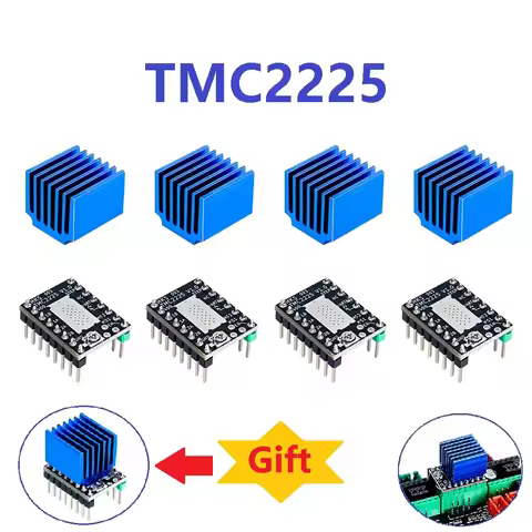 RAMPS Total 5pcs TMC2225 Stepper Motor Driver Replace TMC2208 TMC2209 StepStick 3D Printer Parts Ult