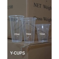 100pcs 95mm Plastic Cup Quality PP Y 95mm Cup & Lid Set 8oz 12oz 16oz 22oz Plastic Cups