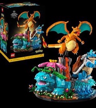 Lego Pokemon Charizard and Kanto Region Badge Collection