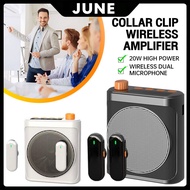 June M29 Wireless Lavalier Mic &Bluetooth Speaker Combo for Teachers &Guides