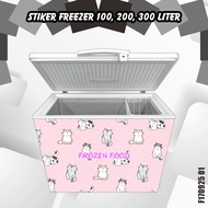 Sticker Freezer Cover Protector Anti-Scratch Cat Wallpaper 100 200 300 Liter F170925 01
