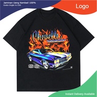 VINTAGE MUSCLE CAR CHVROLET T-SHIRT | VINTAGE RACING CAR FIRE T-SHIRT | BLACK RACING CAR SHIRT