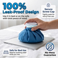 【Reusable Hot Cold Compress】Blue Cloth Ice Pack for Sports Injury Cooling Water Injectable Bag /Ice 