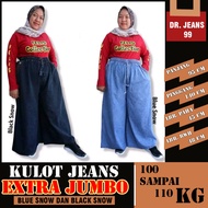 EXTRA JUMBO Jeans Culottes Fits 100 to 110 KG Weight Big Size Oversize Jeans in Blue Black /Snow Len