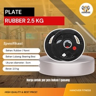 HANOVER FITNESS | Plate rubber 2.5 kg weight plate weight lifting tool rubber plate barbell plate