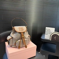M Mu's New Style Backpack Canvas Pocket Fashion Korean Wave Light Luxury Retro Female Bag Entity