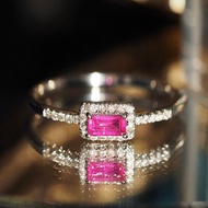 18K金紅寶石長方形鑽石戒指 18K Gold Ruby Baguette Diamond Rin