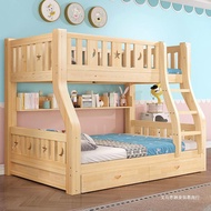 {Sg Sales}Double Decker Bed Frame Double Bed Bed Bunk Multi-functional Kids Bed Frame With Storage Height-Adjustable Wooden Bed Solid Wood Loft Bed Children Kids Bed High Low Bed