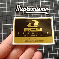 Stiker Shock RCB Premium Gold Chrome | Sticker RCB Shock Silver Chrome | Stiker RCB Racing Boy Premi