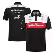 Alpha Romeo F1 Fleet Lapel Shirt, Fleet Racing, Plus Size Fleet Series, Summer Clothing, Motorcycle 
