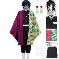 Buyoem Giyuu Tomioka Cosplay Costumes Adult Anime Kimono Halloween Cloak Kimono Outfit With For Wig
