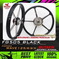 RIM MUTAKIN SPORT RIMS W/BEARINGS CNC FG505 1.40X17 (DRUM,F) 1.40X17(DRUM,R) FOR HONDA WAVE125,125X,