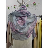 Shawl grey-pink shade glitter design -PRELOVED-