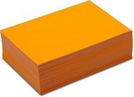 younikat 150 Labelling Labels in Neon Orange, 10 x 7 cm, Neon Paper Labels for Labelling, Universal,