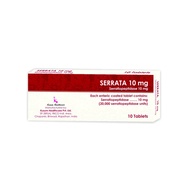 Serrata 10mg Serratiopeptidase 10mg ( 10 Tablets ) * Susut Bengkak *